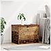 Cassa di stoccaggio  con coperchio in legno vecchio 60x42x46 cm in legno ingegnerizzato - Foto miniatura 4