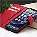 Custodia A Portafoglio Per Iphone 12 Mini Funzione Supporto E Linguetta Magnetica, Rosso - Foto miniatura 3