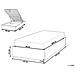 Letto Con Ottomano Senza Testata Bouclé Dinan 90 X 200 Cm Tortora - Foto miniatura 7