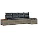 Set Divano da Giardino 5 pcs Grigio 55 x 62 x 69 cm Poly Rattan - Foto miniatura 1