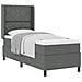 Letto a molle con materasso Grigio scuro 80 x 200 cm Tessuto - Foto miniatura 3