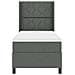 Letto a molle con materasso Grigio scuro 80 x 200 cm Tessuto - Foto miniatura 8