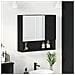 Mobiletto per specchio Nero 59 x 17 x 55 cm Legno multistrato - Foto miniatura 2