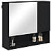 Mobiletto per specchio Nero 59 x 17 x 55 cm Legno multistrato - Foto miniatura 3