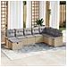 Set Divano da Giardino con cuscino 8 pcs Beige Poly Rattan - Foto miniatura 2