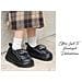 Pantofole Invernali Impermeabili In Pelle Pu Con Fodera In Pile E Suola Spessa In Cotone Black 38 - Foto miniatura 5