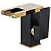 Rubinetto per lavabo da bagno, Blackswan, tipo M194, modello corto nero /oro con bocca a cascata e LED, misura 12,5 cm - Foto miniatura 1