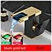 Rubinetto per lavabo da bagno, Blackswan, tipo M194, modello corto nero /oro con bocca a cascata e LED, misura 12,5 cm - Foto miniatura 2