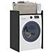 Mobiletto per lavatrice Rovere Nero 67,5 x 48 x 97 cm - Foto miniatura 3