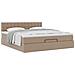 Struttura Letto Pouf con Materasso 160x200 cm Similpelle - Foto miniatura 5