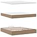 Struttura Letto Pouf con Materasso 160x200 cm Similpelle - Foto miniatura 8