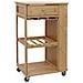 Carrello da Cucina con Ruote Naturale 47,5 x 36 x 83 cm Bambù - Foto miniatura 1