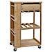Carrello da Cucina con Ruote Naturale 47,5 x 36 x 83 cm Bambù - Foto miniatura 6