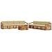Set di divani da esterno con cuscino 9 pcs Naturale e Beige - Foto miniatura 1