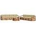 Set di divani da esterno con cuscino 9 pcs Naturale e Beige - Foto miniatura 3