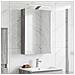 Mobiletto per specchio da bagno con lo scaffale Grigio Sonoma - Foto miniatura 4