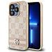 Custodia In Pelle A Quadri Mono Dkny Con Strisce Stampate Per Iphone 15 Pro - Rosa - Foto miniatura 1