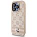 Custodia In Pelle A Quadri Mono Dkny Con Strisce Stampate Per Iphone 15 Pro - Rosa - Foto miniatura 2