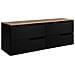 Set di mobili da bagno, 80,4 cm, 2 pezzi, Marrone scuro, Frontali in MDF di alta qualità, Mobili da bagno, Armadio alto, Mobiletti sottolavabo - Foto miniatura 1