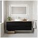 Set di mobili da bagno, 80,4 cm, 2 pezzi, Marrone scuro, Frontali in MDF di alta qualità, Mobili da bagno, Armadio alto, Mobiletti sottolavabo - Foto miniatura 4