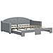 Divano Letto con Letto Estraibile Grigio Chiaro 100x190 Tessuto - Foto miniatura 1
