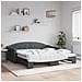 Divano Letto con Letto Estraibile Grigio Chiaro 100x190 Tessuto - Foto miniatura 2