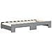 Divano Letto con Letto Estraibile Grigio Chiaro 100x190 Tessuto - Foto miniatura 8