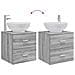 Set di mobili per il bagno 2 pz Sonoma grigio - Foto miniatura 4