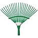 Scopa da Giardino Fissa 22 Denti Piatti Senza Manico Papillon - Foto miniatura 4