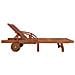 Sedia a Sdraio e Tavolo Set 3 pz Legno Massello Acacia Marrone - Foto miniatura 3