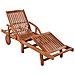 Sedia a Sdraio e Tavolo Set 3 pz Legno Massello Acacia Marrone - Foto miniatura 4