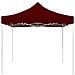 Gazebo Professionale Pieghevole in Alluminio 3x3 m Rosso Vino - Foto miniatura 4