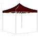 Gazebo Professionale Pieghevole in Alluminio 3x3 m Rosso Vino - Foto miniatura 6