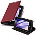 Custodia Compatibile Con Nokia Lumia 435 In Rosso Mela - Coperchio Protettiva Con Chiusura Magnetica, Funzione Stand E Tasca Per Le Carte - Foto miniatura 1