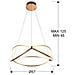 Lampada A Sospensione A Led Integrata, Oro Rosa - Foto miniatura 5