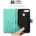 Cadorabo Custodia Compatibile Con Huawei Y6 Prime 2018/honor 7a In Turchese Fiore - Coperchio Protettivo In Design Floreale Con Chiusura Magnetica, Funzione Stand E Slot Per Carte - Foto miniatura 5