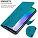 Custodia Compatibile Con Huawei Y6p In Blu Fiore - Coperchio Protettivo In Design Floreale Con Chiusura Magnetica, Funzione Stand E Slot Per Carte - Foto miniatura 4