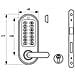 Serratura A Combinazione Meccanica Per Serratura Da Incasso Per Porta Interna, Quadrata 7mm, Cromo Opaco - - Foto miniatura 4