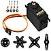 1 Pezzo Mg995 Torque Servo Motore Con Puleggia Metallo Per Rc Auto Barca Elicottero - Foto miniatura 5