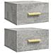 Comodini A Muro 2 Pz Grigio Cemento 35x35x20 Cm - Foto miniatura 1