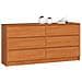 Cassettiera K160, 6 cassetti, 160x40x77 cm, Colore Ontano - Foto miniatura 1