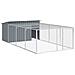 Casetta Cani Con Corsa Antracite 197x396x110 Cm Acciaio Zincato - Foto miniatura 1
