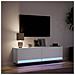 Mobile TV a Parete con Luci LED Bianco 140x31x38 cm - Foto miniatura 2