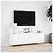Mobile TV a Parete con Luci LED Bianco 140x31x38 cm - Foto miniatura 8