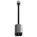 Adattatore In Nylon Intrecciato Da Usb-c A Ethernet 2,5 Gigabit, Grigio - Foto miniatura 1