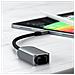Adattatore In Nylon Intrecciato Da Usb-c A Ethernet 2,5 Gigabit, Grigio - Foto miniatura 5