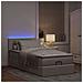 Pouf Letto Con Materasso E Led Tortora 90x200 Cm In Tessuto - Foto miniatura 3