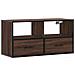 Mobile Tv Rovere Marrone 80x31x39,5cm Legno Multistrato Metallo - Foto miniatura 2