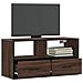 Mobile Tv Rovere Marrone 80x31x39,5cm Legno Multistrato Metallo - Foto miniatura 1