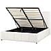 Letto Contenitore Tessuto Castelnavet 160 X 200 Cm Bianco Sporco - Foto miniatura 2